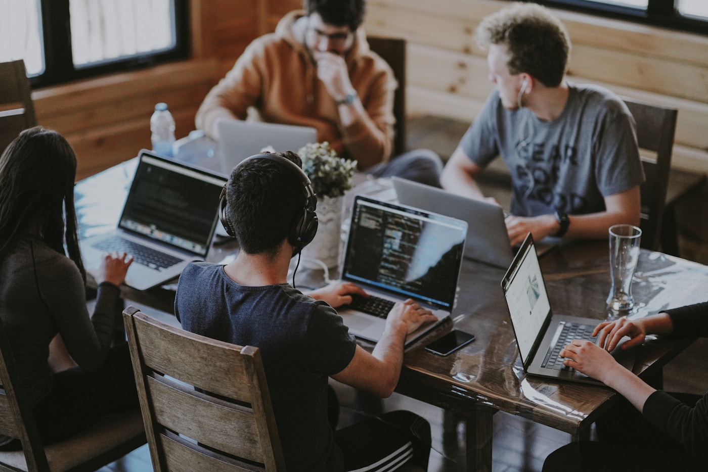 Team collaboration in a professional office setting
